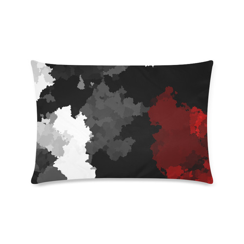 red black white gray Custom Zippered Pillow Case 16"x24"(Twin Sides)
