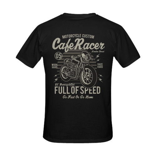 Cafe Racer Black Men's Slim Fit T-shirt (Model T13)