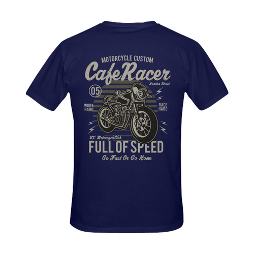Cafe Racer Navy Men's Slim Fit T-shirt (Model T13)