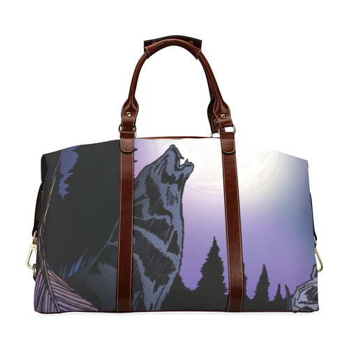 Howling Wolf Classic Travel Bag (Model 1643) Remake