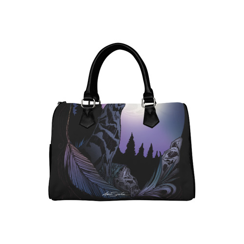 Howling Wolf Boston Handbag (Model 1621)