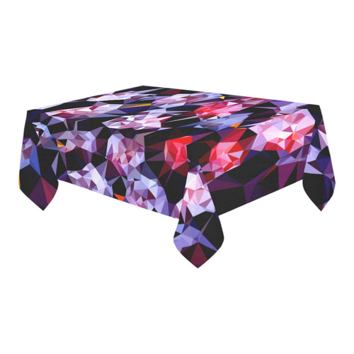 Plums Fresh Fruit Abstract Triangles Cotton Linen Tablecloth 60" x 90"