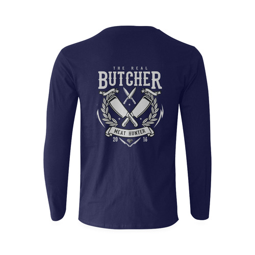 The Real Butcher Blue Sunny Men's T-shirt (long-sleeve) (Model T08)