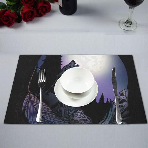 Howling Wolf Placemat 12’’ x 18’’ (Six Pieces)