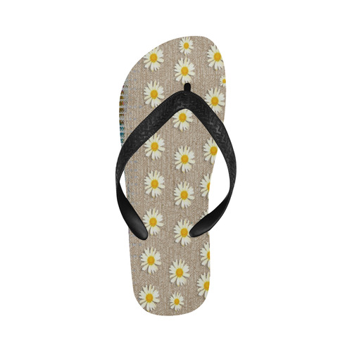 Star fall of fantasy flowers on pearl lace Flip Flops for Men/Women (Model 040)