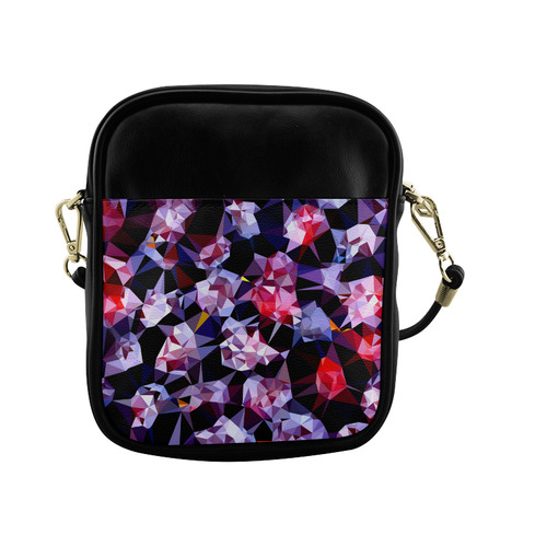 Plums Fresh Fruit Abstract Triangles Sling Bag (Model 1627)