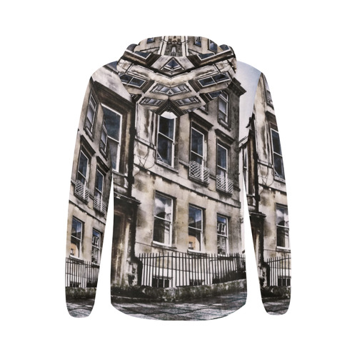 UK Flat - Jera Nour All Over Print Full Zip Hoodie for Women (Model H14)