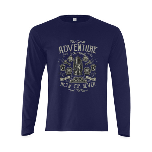 The Great Adventure Blue Sunny Men's T-shirt (long-sleeve) (Model T08)