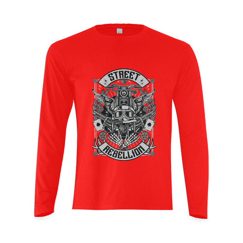 Street Rebellion Red Sunny Men's T-shirt (long-sleeve) (Model T08)
