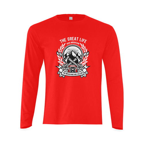Axe Red Sunny Men's T-shirt (long-sleeve) (Model T08)