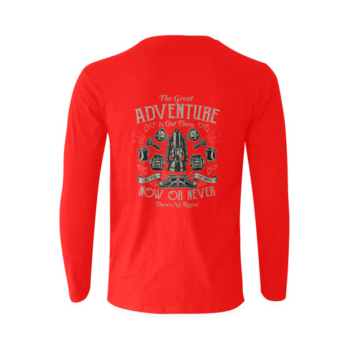 The Great Adventure Red Sunny Men's T-shirt (long-sleeve) (Model T08)