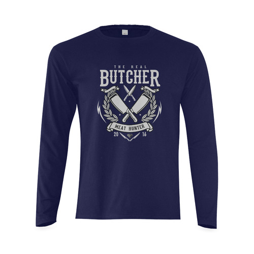 The Real Butcher Blue Sunny Men's T-shirt (long-sleeve) (Model T08)