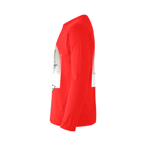 Ship Red Sunny Men's T-shirt (long-sleeve) (Model T08)