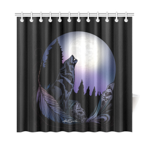 Howling Wolf Shower Curtain 72"x72"