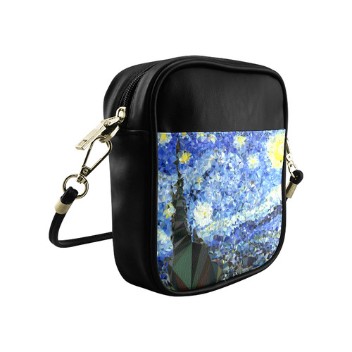 Starry Night Triangles After Van Gogh Sling Bag (Model 1627)