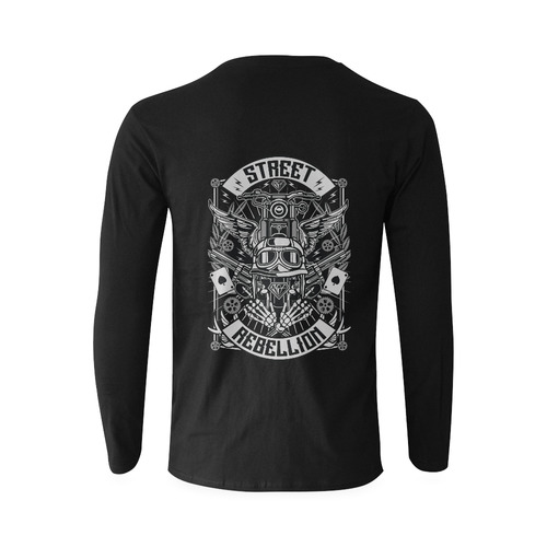 Street Rebellion Black Sunny Men's T-shirt (long-sleeve) (Model T08)