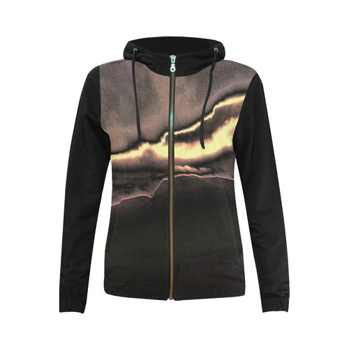 Blazing Portal - Jera Nour All Over Print Full Zip Hoodie for Women (Model H14)