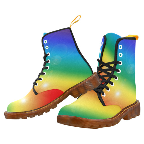 rainbow hiking boots