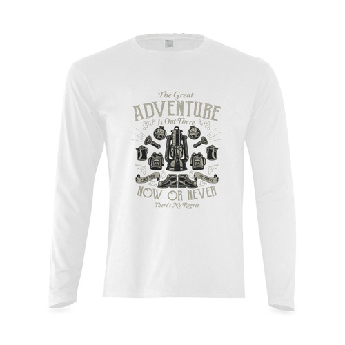 The Great Adventure White Sunny Men's T-shirt (long-sleeve) (Model T08)