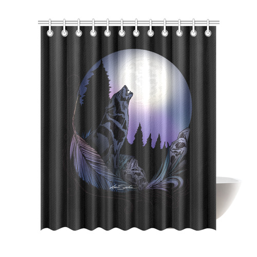 Howling Wolf Shower Curtain 72"x84"