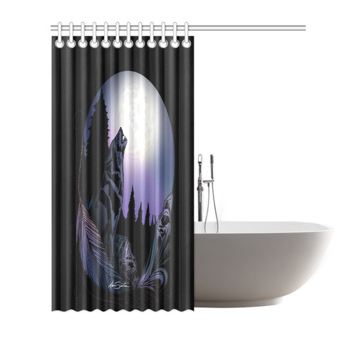 Howling Wolf Shower Curtain 72"x72"