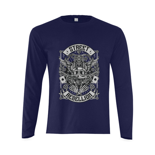 Street Rebellion Blue Sunny Men's T-shirt (long-sleeve) (Model T08)