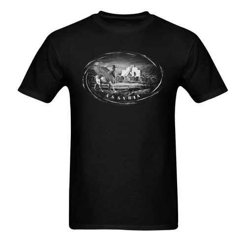 Silver Lamassu T-Shirt Men's T-Shirt in USA Size (Two Sides Printing)