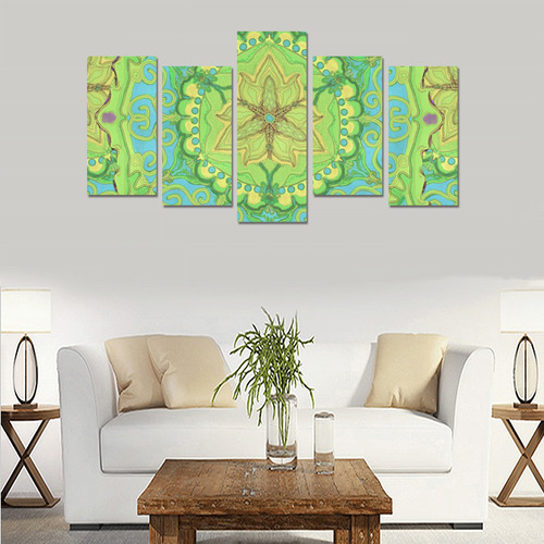 cactus flower 4 Canvas Print Sets E (No Frame)