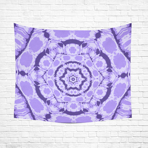 Purple Pattern Cotton Linen Wall Tapestry 60"x 51"