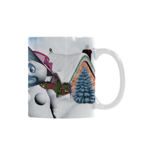 Funny snowman and snow women White Mug(11OZ)