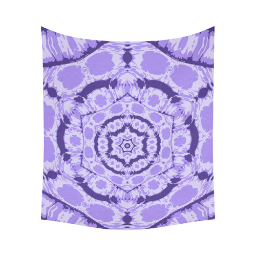 Purple Pattern Cotton Linen Wall Tapestry 60"x 51"