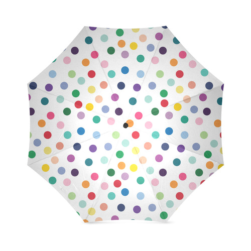 SpotsOnWhiteUmbrellaFoldable Foldable Umbrella (Model U01)
