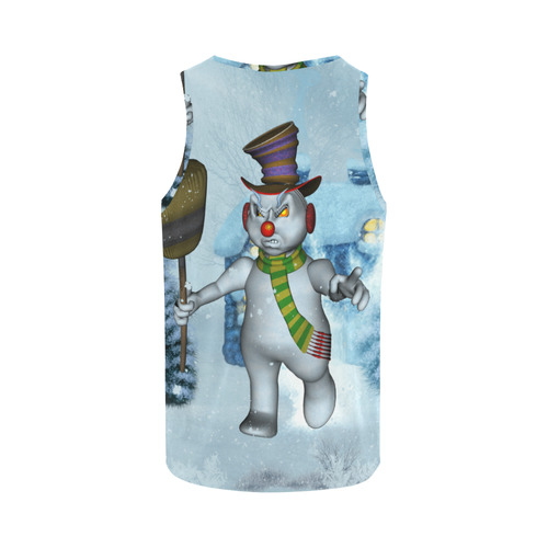 Funny grimly snowman All Over Print Tank Top for Women (Model T43)