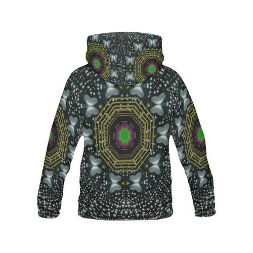 Leaf earth and heart butterflies in the universe All Over Print Hoodie for Women (USA Size) (Model H13)
