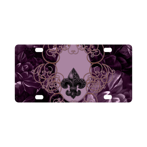 Flowers in soft violet colors Classic License Plate