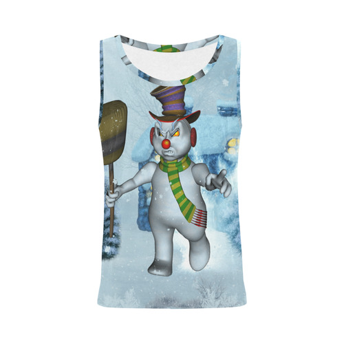 Funny grimly snowman All Over Print Tank Top for Women (Model T43)