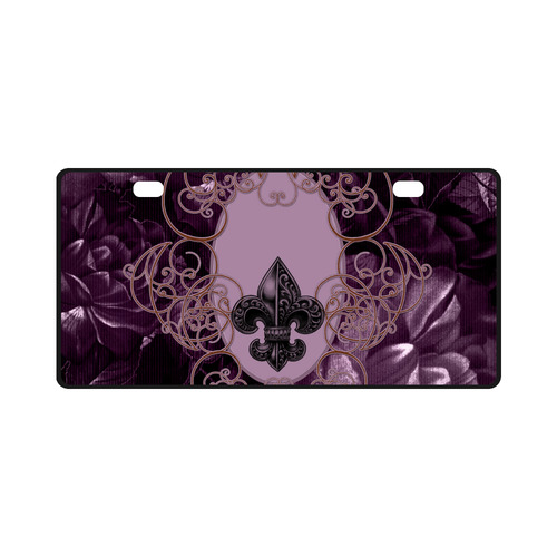 Flowers in soft violet colors License Plate