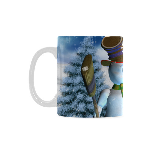 Funny snowman and snow women White Mug(11OZ)