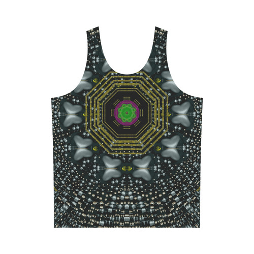 Leaf earth and heart butterflies in the universe All Over Print Tank Top for Men (Model T43)