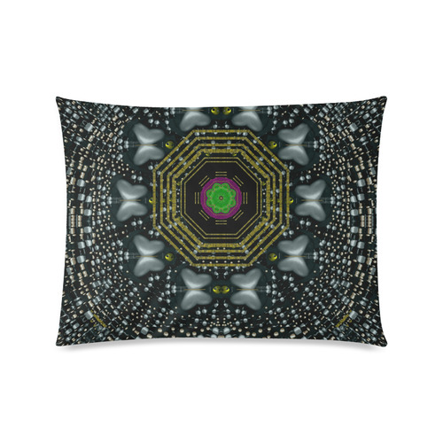 Leaf earth and heart butterflies in the universe Custom Zippered Pillow Case 20"x26"(Twin Sides)