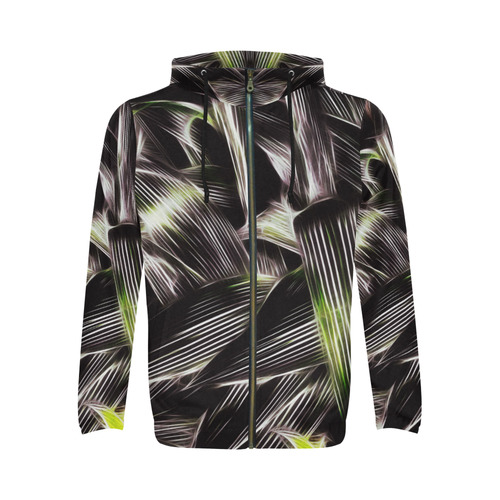 Foliage #8 - Jera Nour All Over Print Full Zip Hoodie for Men (Model H14)