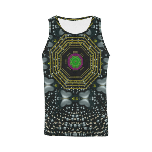 Leaf earth and heart butterflies in the universe All Over Print Tank Top for Men (Model T43)