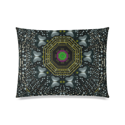 Leaf earth and heart butterflies in the universe Custom Zippered Pillow Case 20"x26"(Twin Sides)