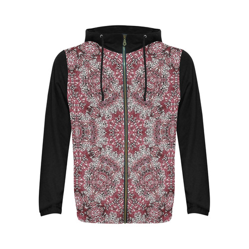 Batik Maharani #5A - Jera Nour All Over Print Full Zip Hoodie for Men (Model H14)