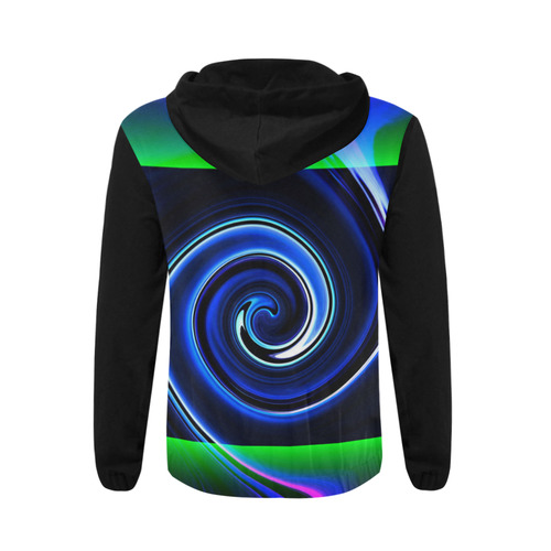 Dance in Neon - Jera Nour All Over Print Full Zip Hoodie for Men (Model H14)