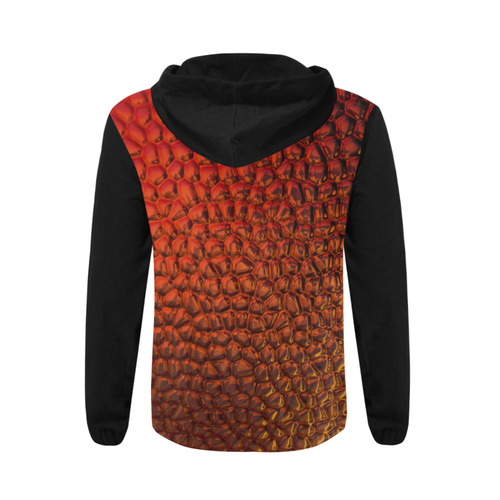 Solder Snake Skin - Jera Nour All Over Print Full Zip Hoodie for Men (Model H14)