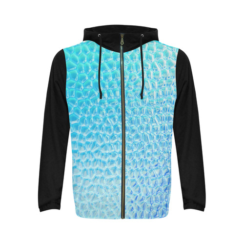 Solder Snake Skin - Jera Nour All Over Print Full Zip Hoodie for Men (Model H14)