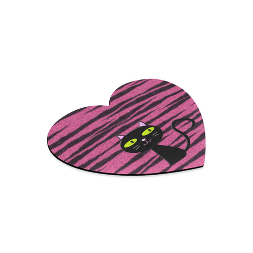 tiger kitty Heart-shaped Mousepad