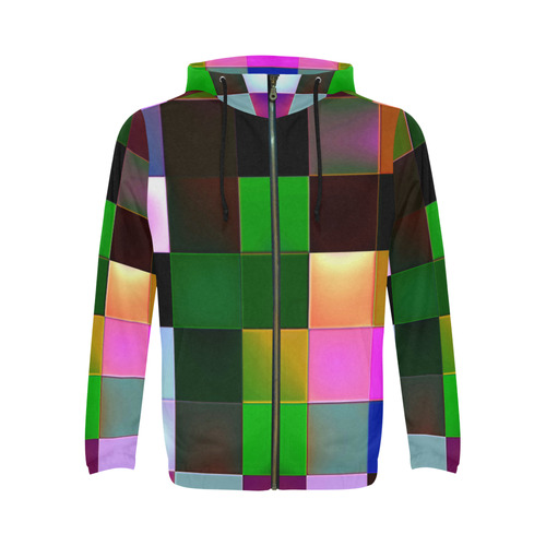 Checkmate - Jera Nour All Over Print Full Zip Hoodie for Men (Model H14)