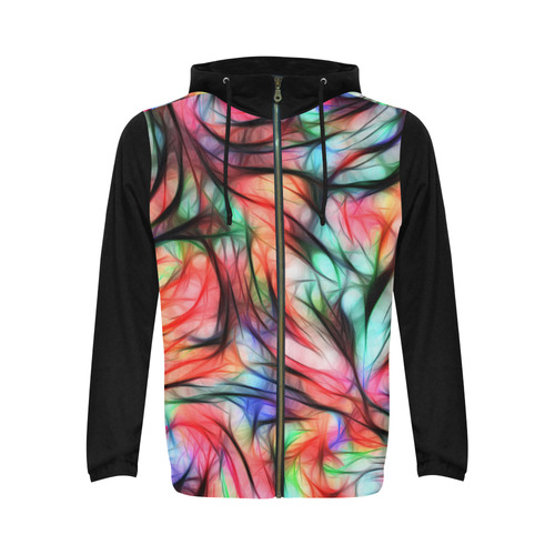 Misty Moods - Jera Nour All Over Print Full Zip Hoodie for Men (Model H14)